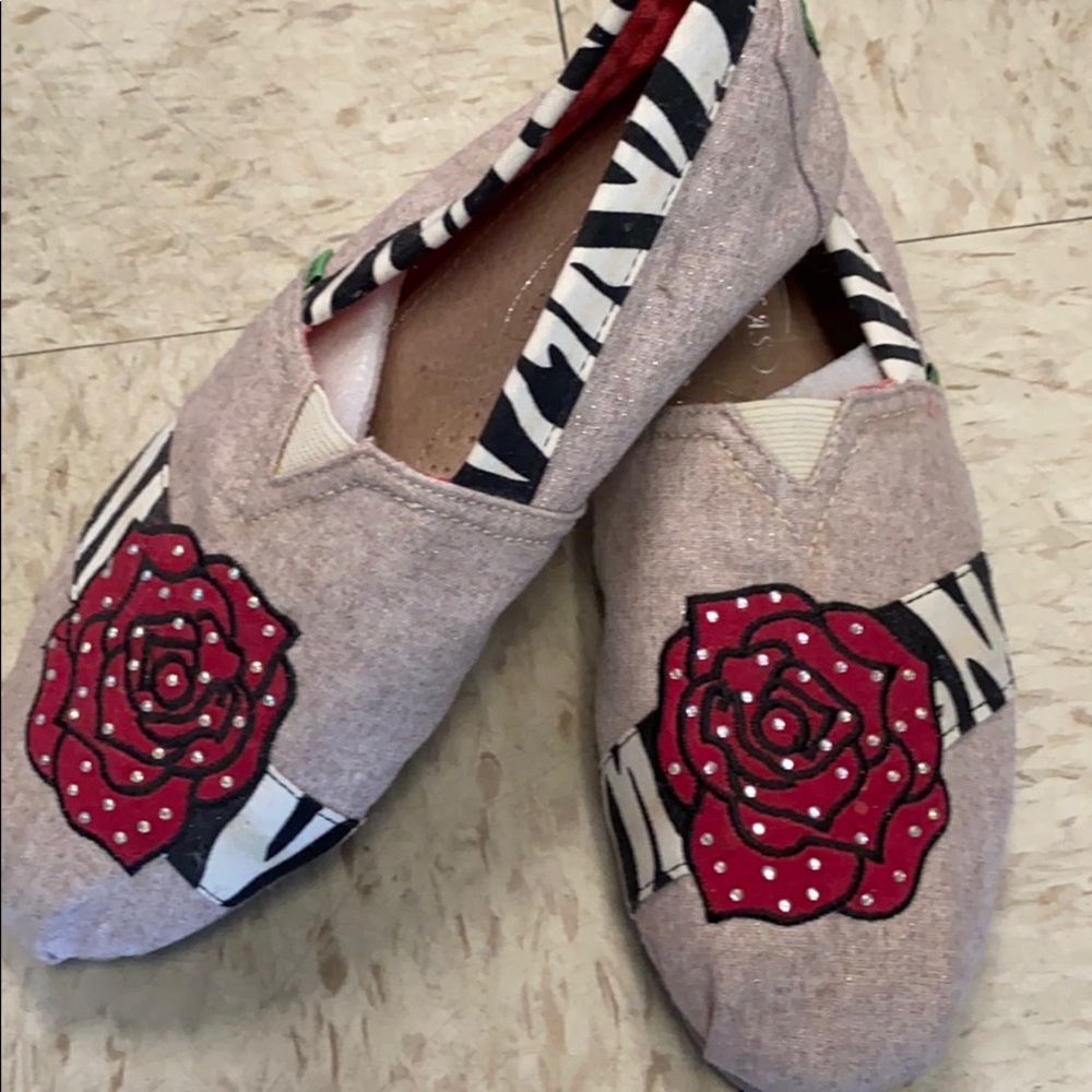 Rhinestone embellished Flats